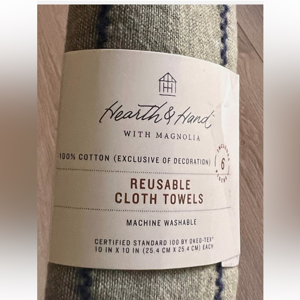 6pk Stitched Grid Reusable Cloth
Towels Green/Navy - Hearth & Hand
Magnolia 🆕